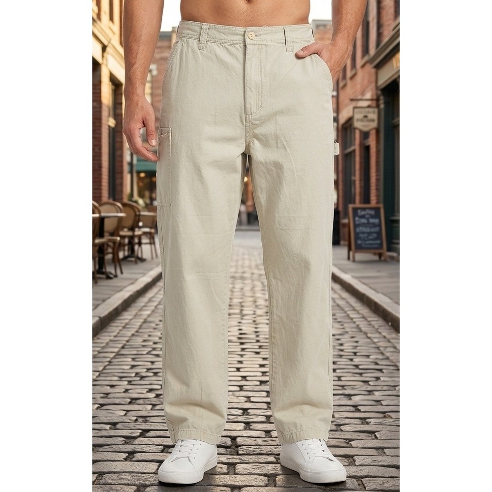 EMS Eastern Mountain Sports Ripstop Cargo Hiking‎ Pants Men's 34R Khaki Outdoor